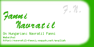 fanni navratil business card